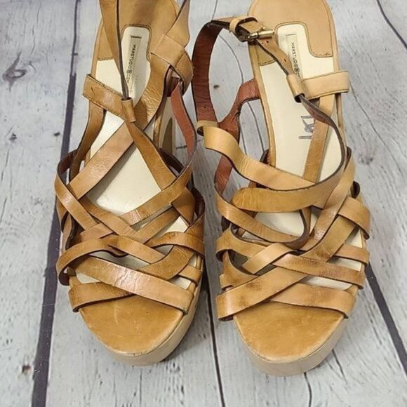 Max Studio Oakey Slingback Wood High Heels - Picture 13 of 13